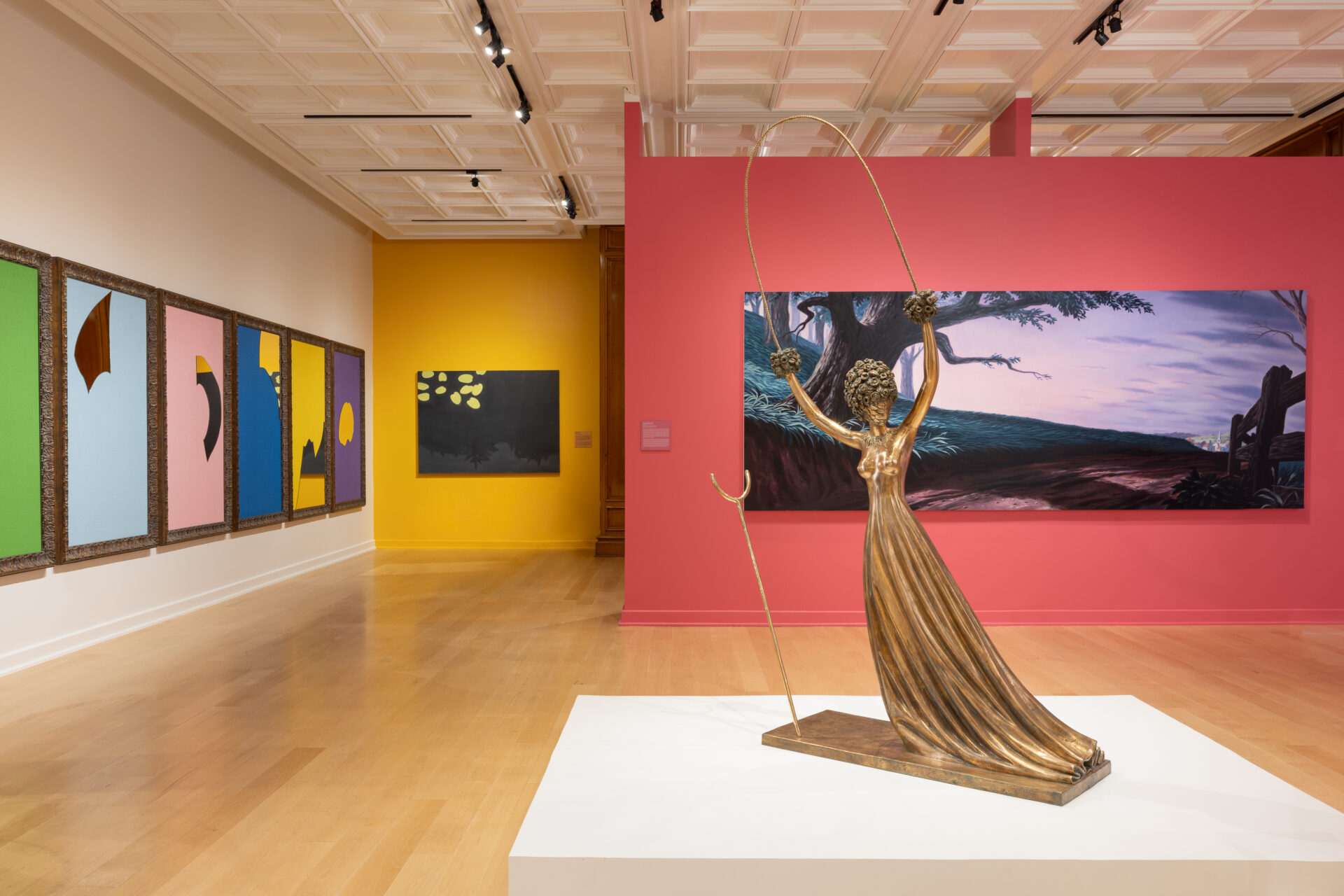 Installation View of Salvador Dalí, Colen, Katz, and Pistoletto —courtesy Bellagio Gallery of Fine Art. Photo: Jenks Imaging